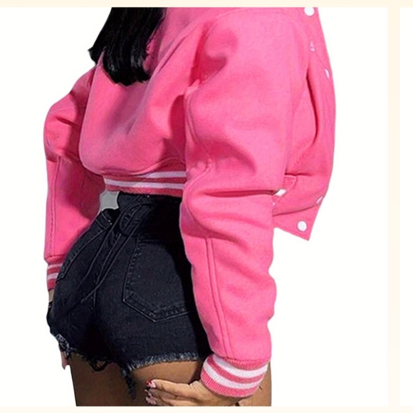 Barbie Cropped Letterman‘s Jacket - Picture 3 of 10
